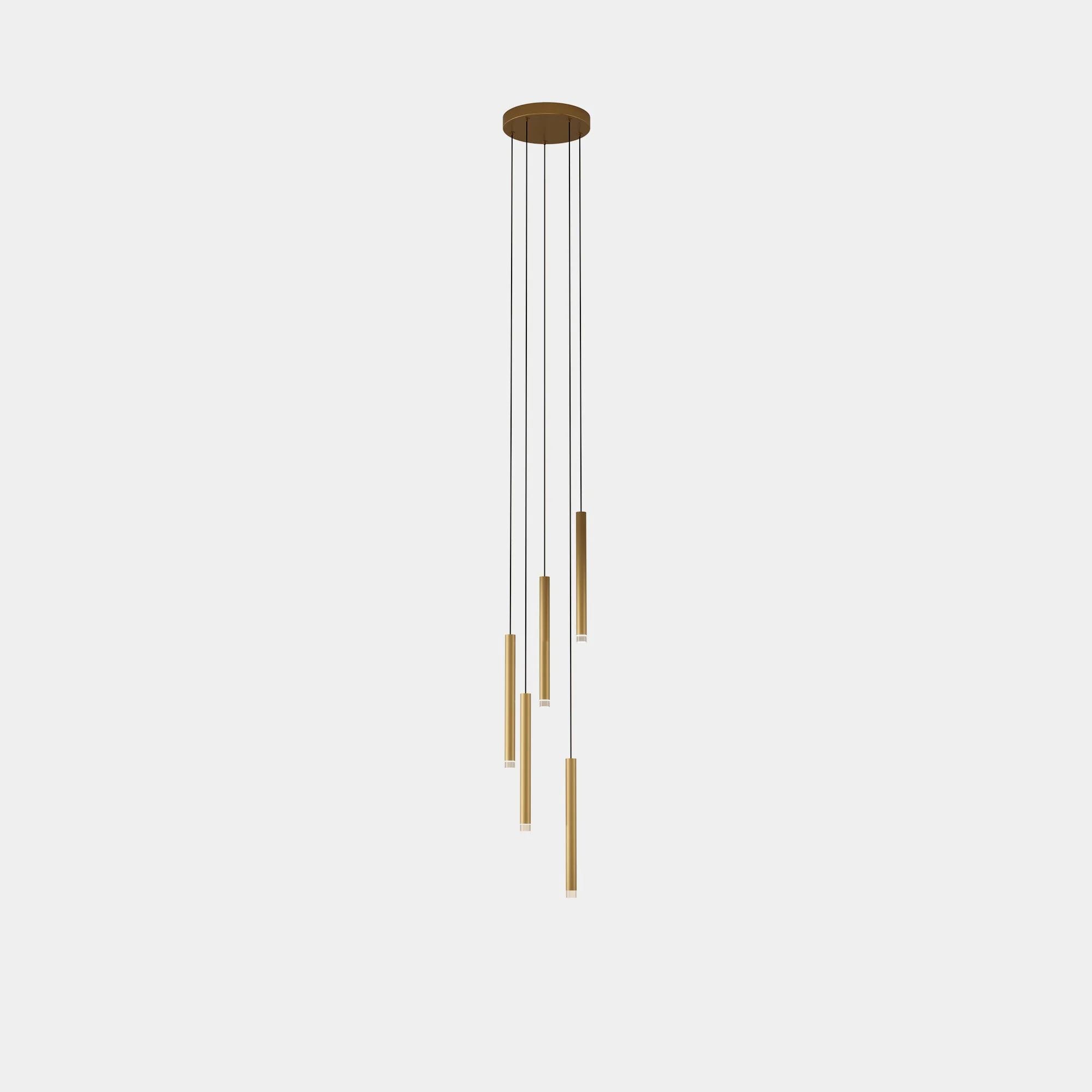 Lámpara de techo colgante LedsC4 Candle Chandelier LED 5 luces negro 2700K DALI 00-8317-60-27