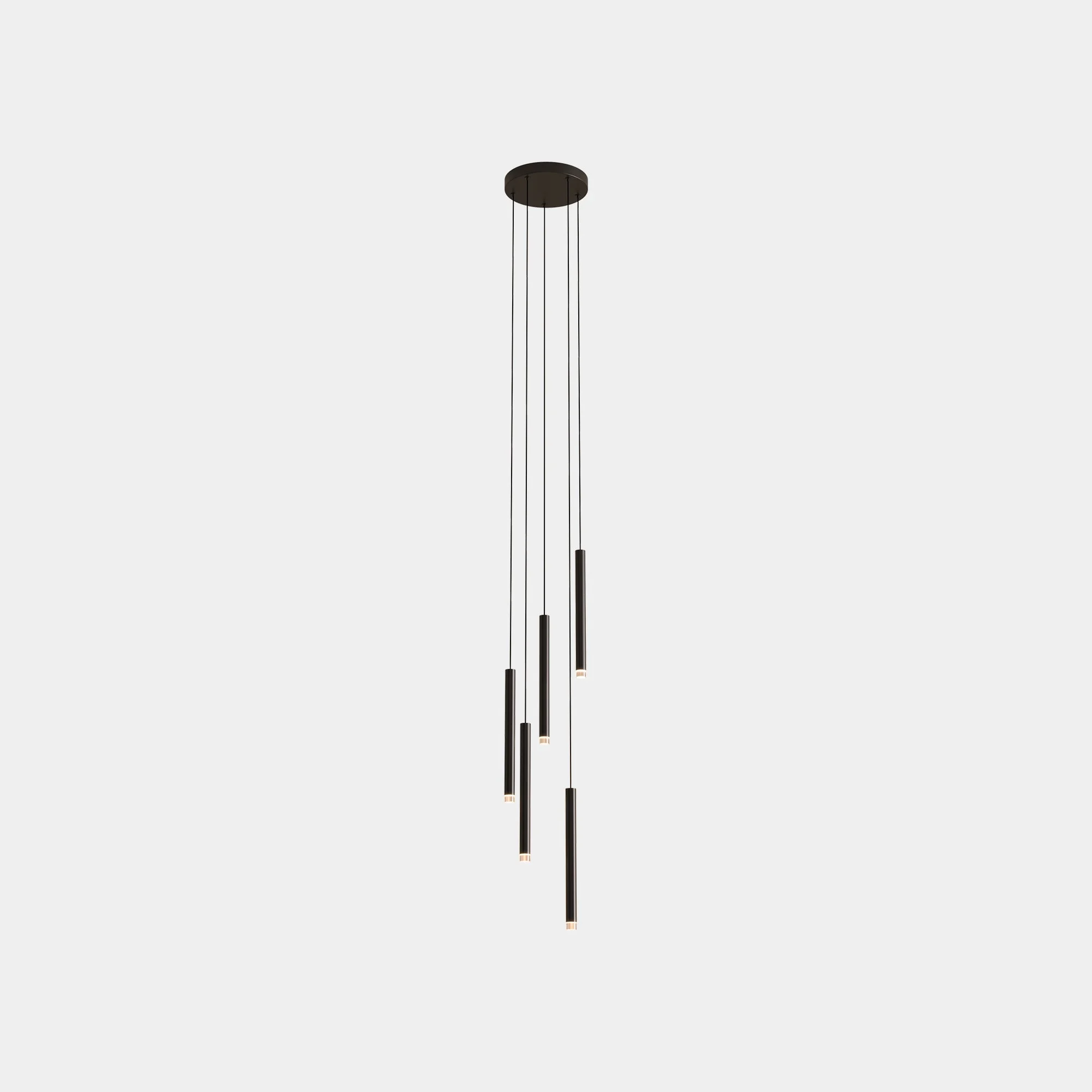 Lámpara de techo colgante LedsC4 Candle Chandelier LED 5 luces negro 2700K DALI 00-8317-60-60