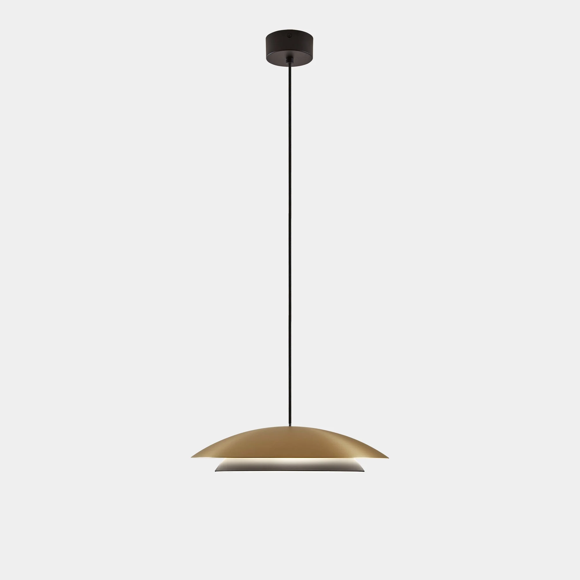 Lámpara de techo colgante LedsC4 Noway Small LED oro mate CCT regulable 00-8392-DN-05