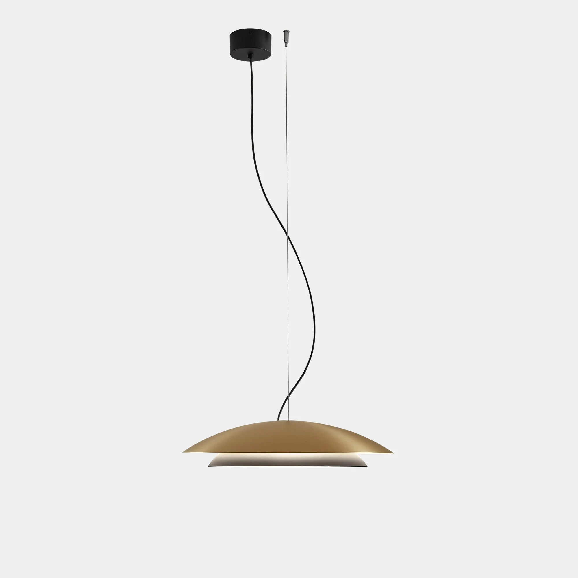 Lámpara de techo colgante LedsC4 Noway Big LED oro mate CCT regulable 00-8395-DN-05