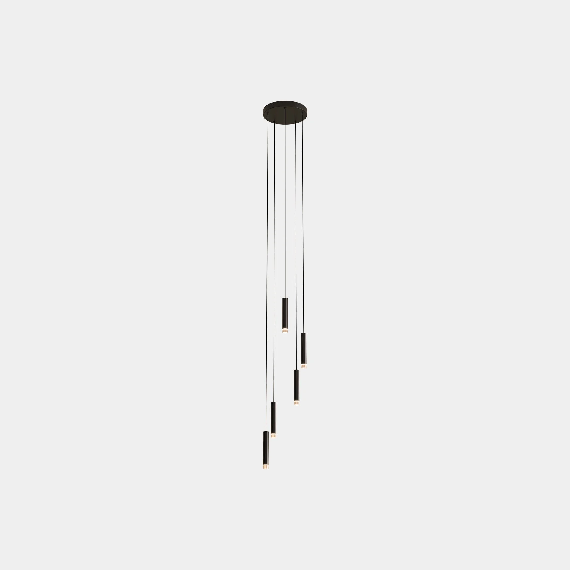 Lámpara de techo colgante LedsC4 Candle XS Chandelier LED 5 luces negro 2700K 00-8537-60-60