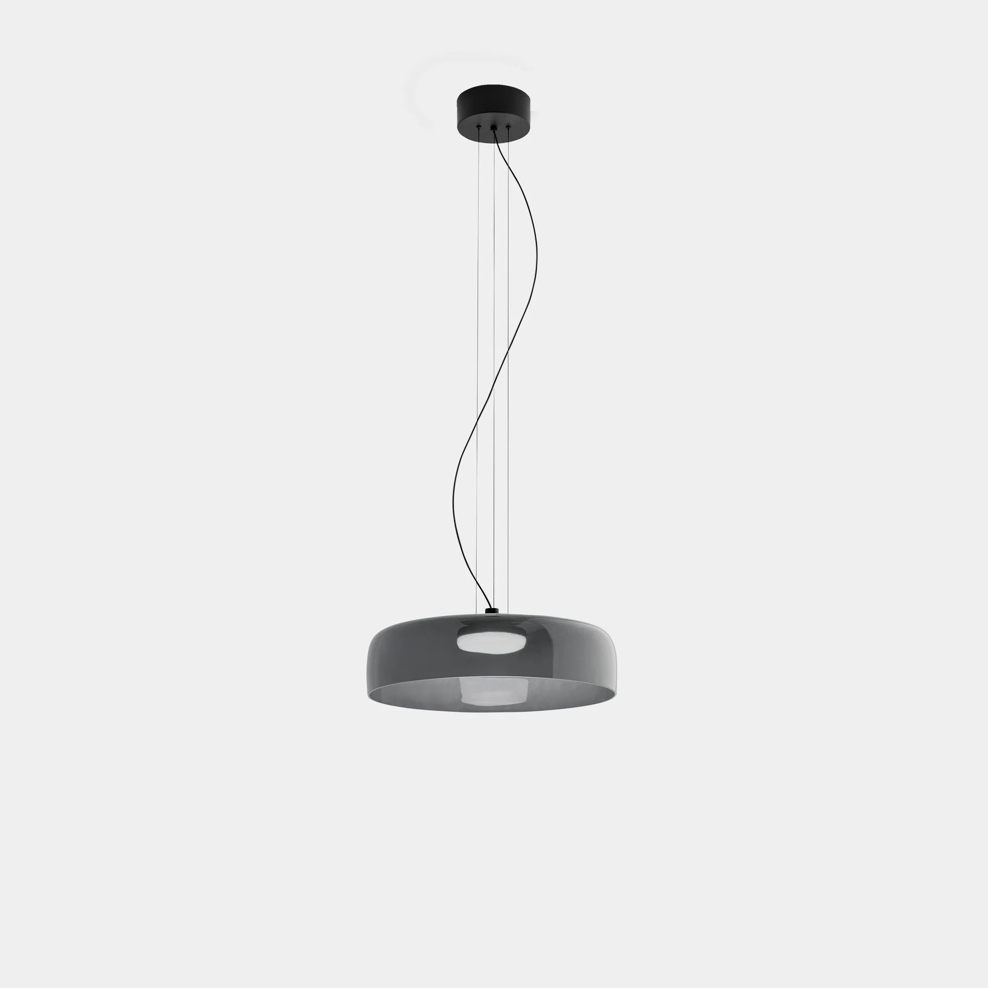 Lámpara de techo colgante LedsC4 Levels LED negro fumé CCT regulable Ø42cm 00-A026-05-12