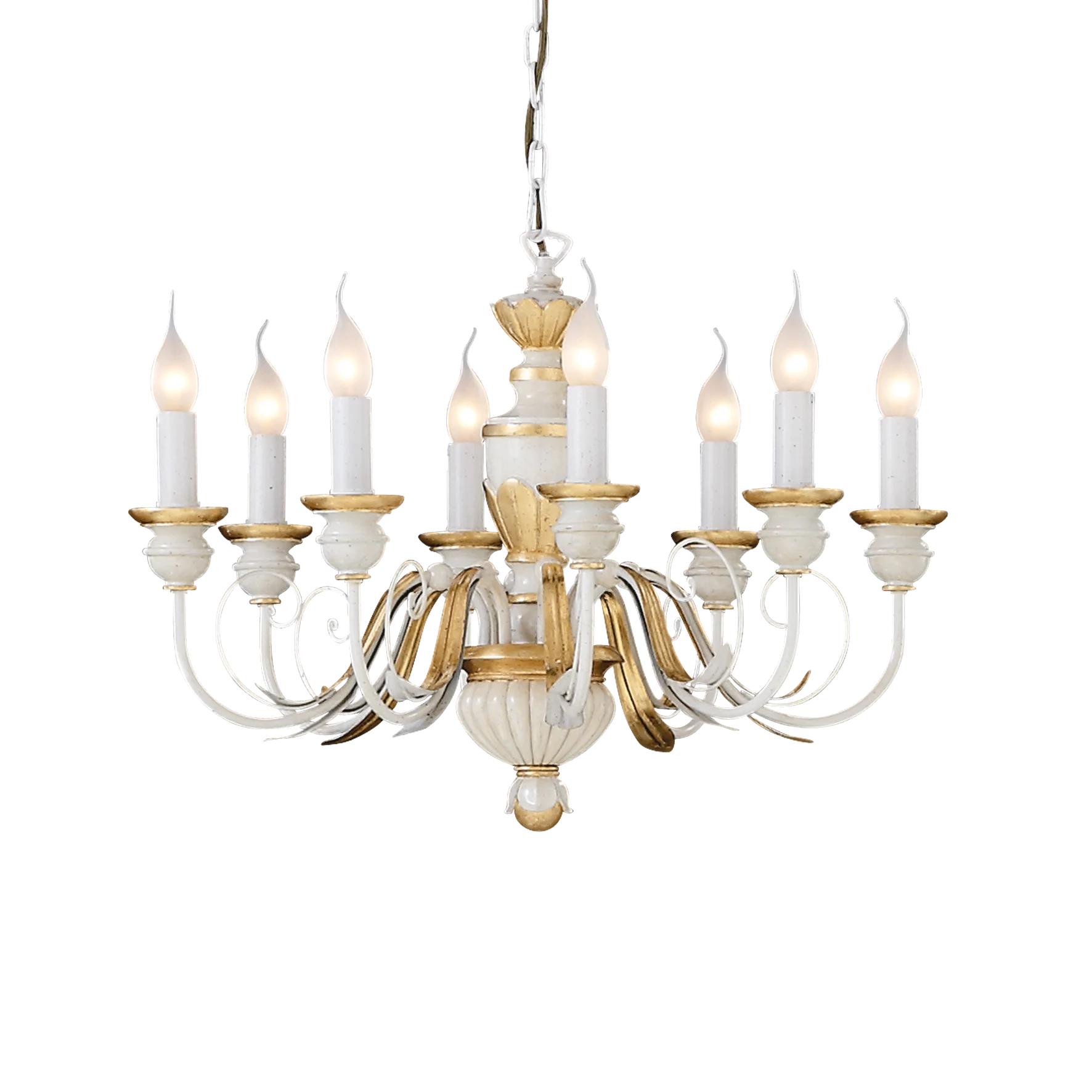 Lámpara colgante Ideal Lux Firenze blanco 8 luces 320W Ø64cm