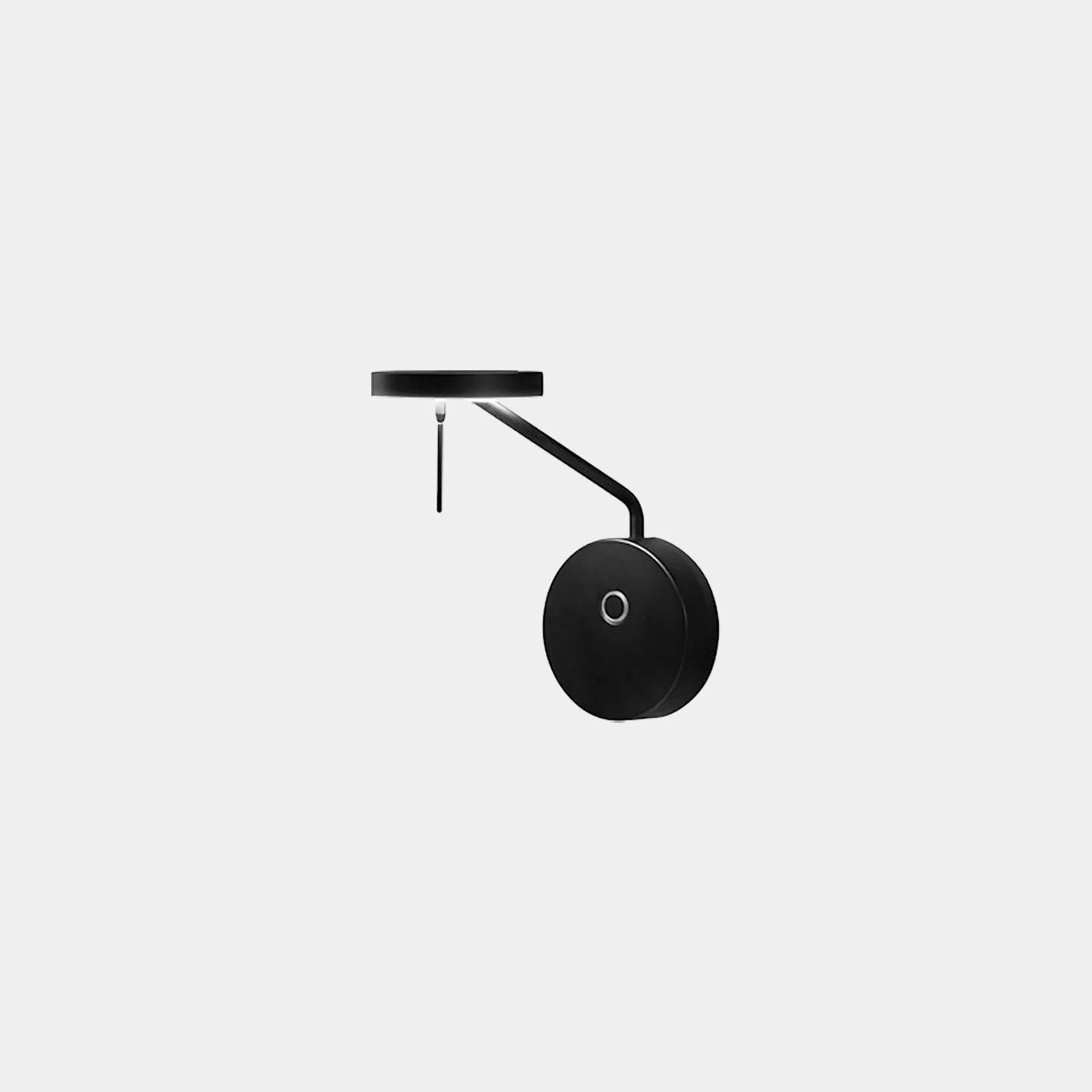 Aplique de pared con lector LedsC4 Invisible Reader Short LED negro matizado 05-7380-05-05