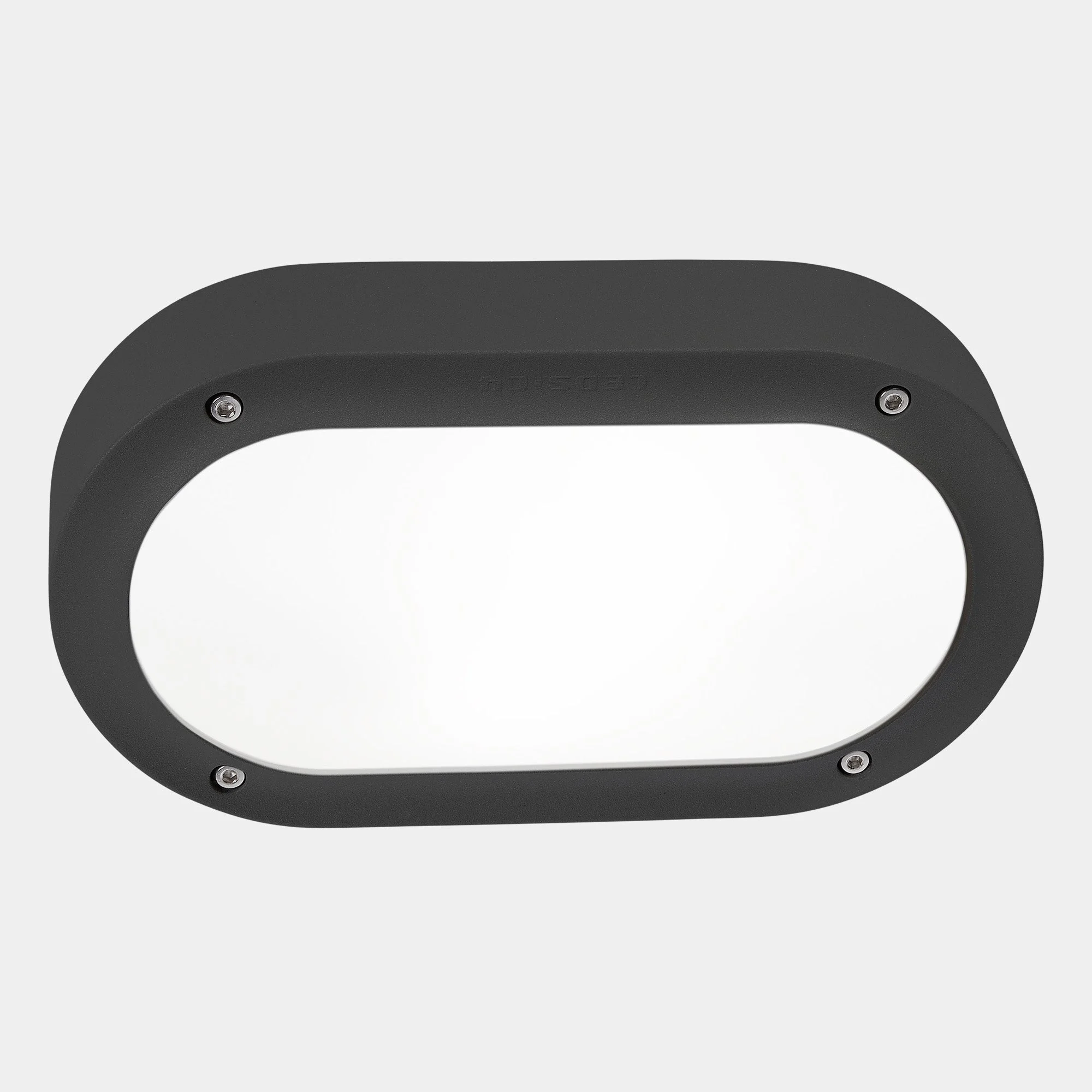 Aplique de exterior LedsC4 Basic Oval gris urbano IP65 05-9886-Z5-M1