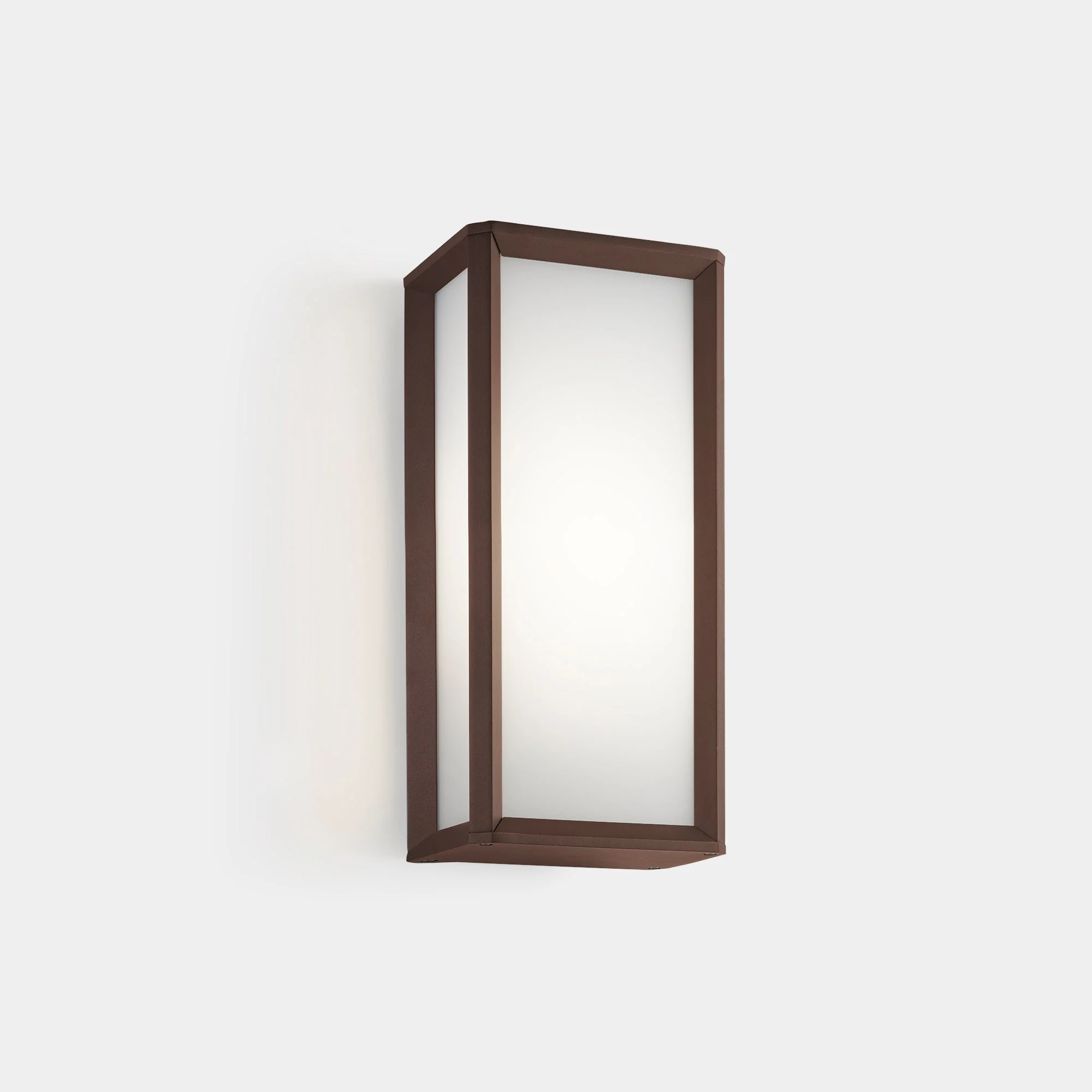 Aplique de exterior LedsC4 Skat LED marrón blanco CCT regulable IP65 35cm 05-E055-J6-EH