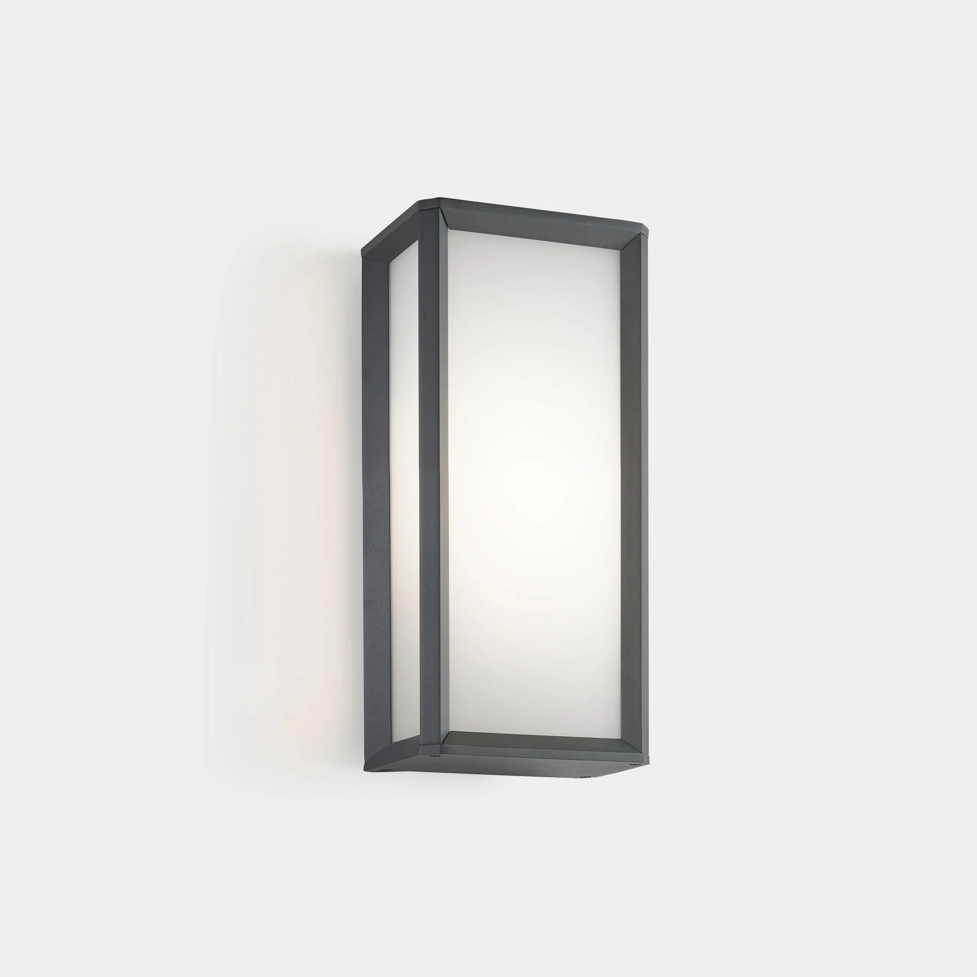 Aplique de exterior LedsC4 Skat LED gris urbano blanco CCT regulable IP65 35cm 05-E055-Z5-EH