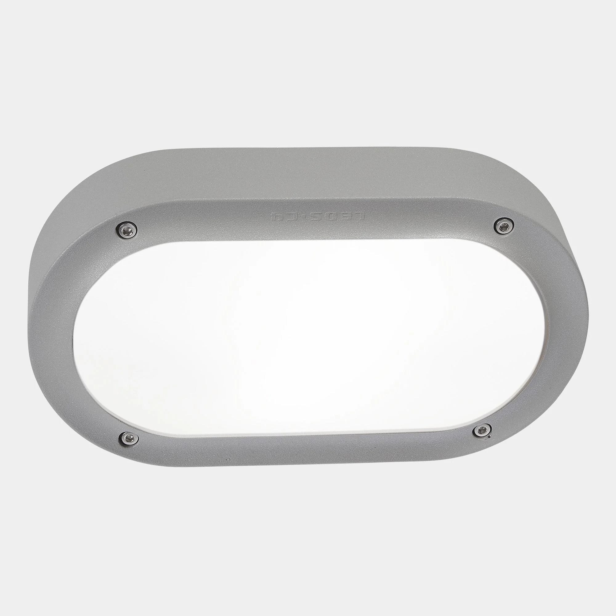 Aplique de exterior LedsC4 Basic Oval LED gris matizado CCT regulable IP66 05-E102-34-EH