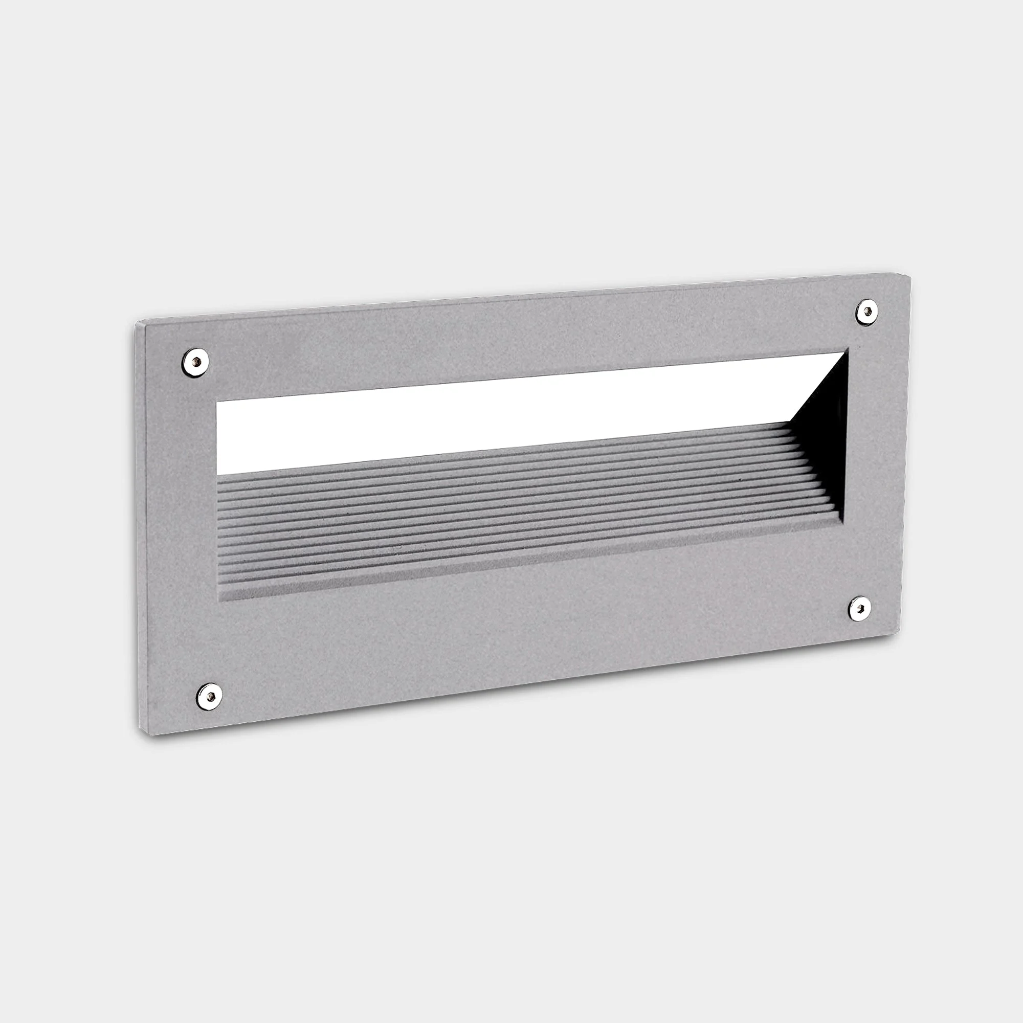 Empotrable de pared LedsC4 Micenas Asymmetrical Rectangular LED gris urbano 05-E129-Z5-EH