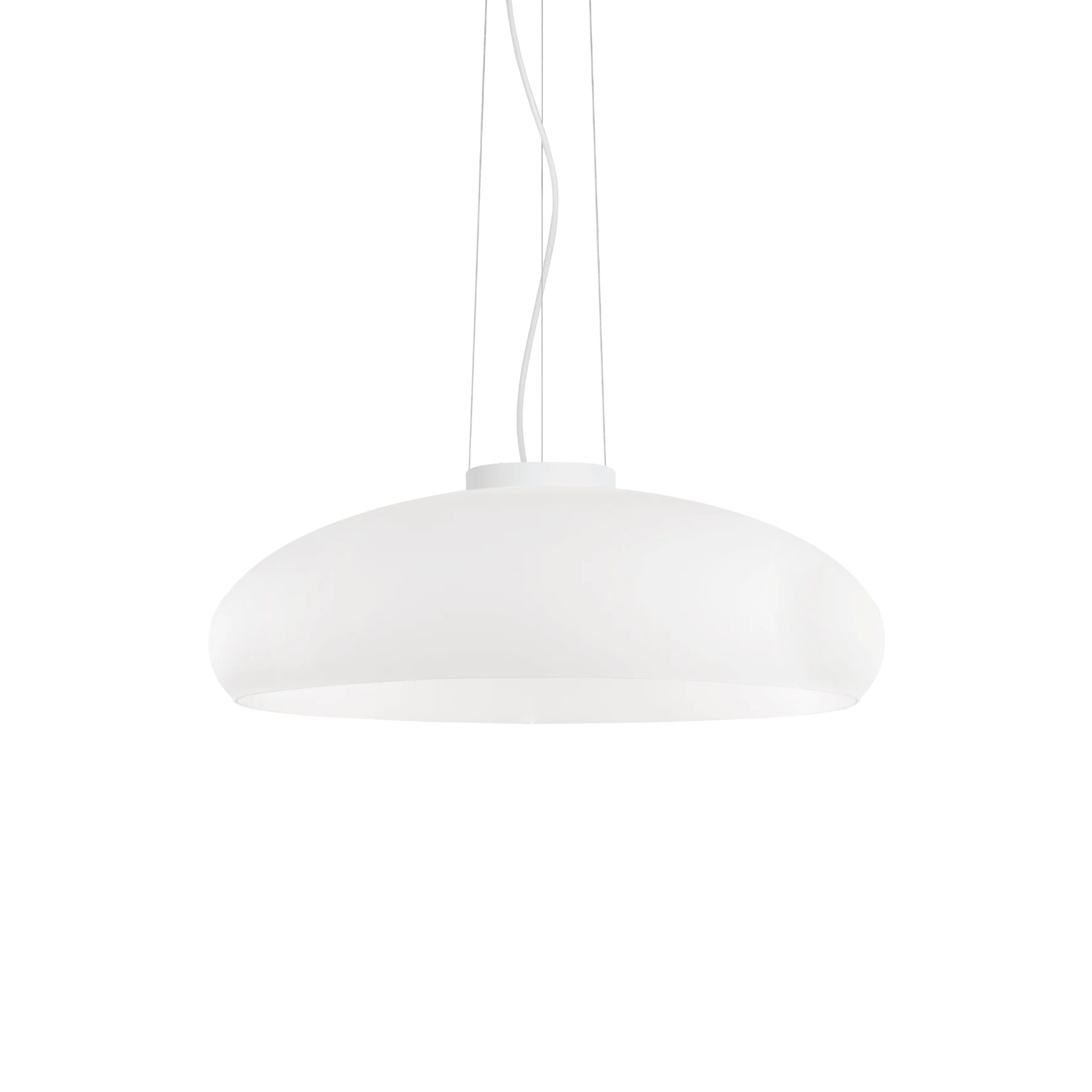 Lámpara colgante Ideal Lux Aria blanco cristal 60W Ø49,5cm