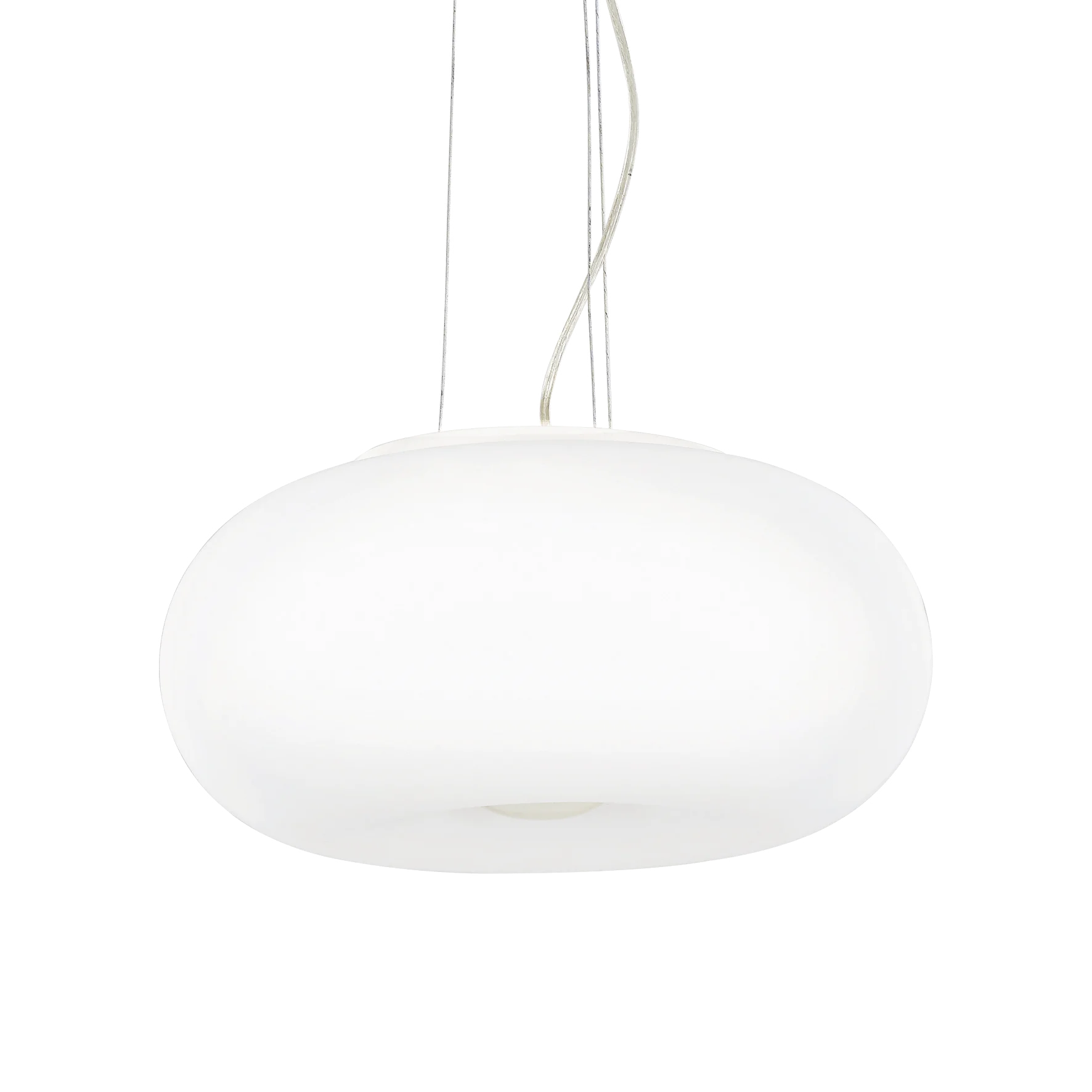 Lámpara colgante Ideal Lux Ulisse blanco cristal 3 luces 180W Ø52cm
