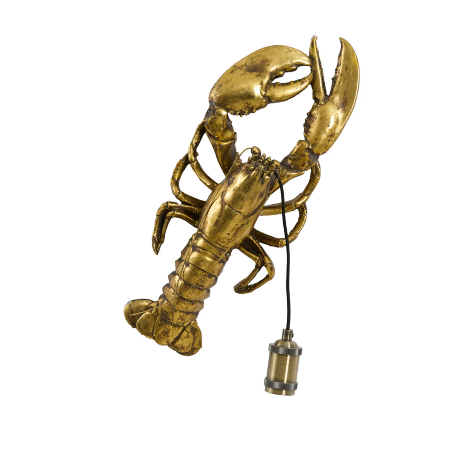 Pantalla con diseño de langosta dorada Light & Living Lobster