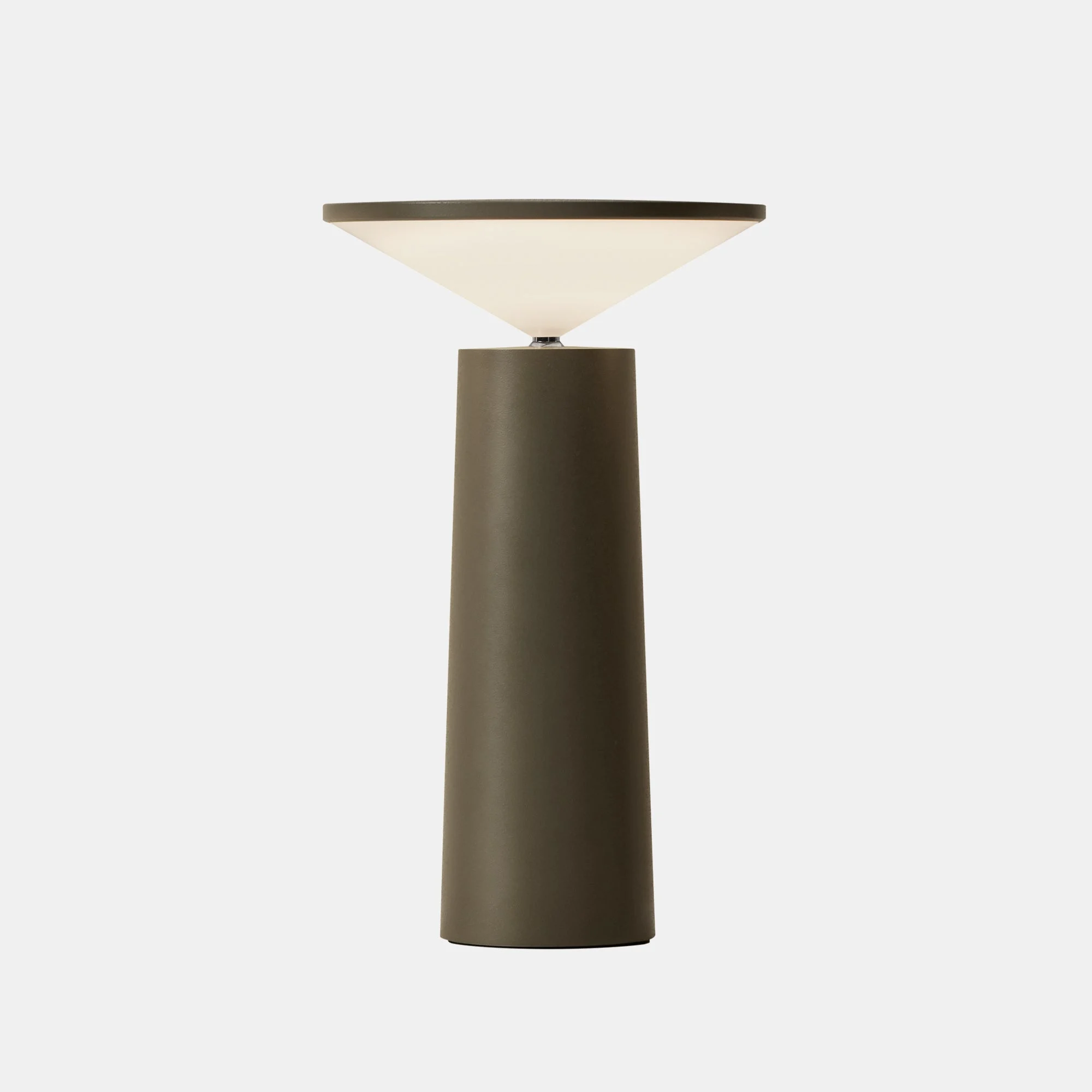Lámpara de sobremesa LedsC4 Cocktail LED gris oliva satinado 2700K táctil 10-8327-EX-EX