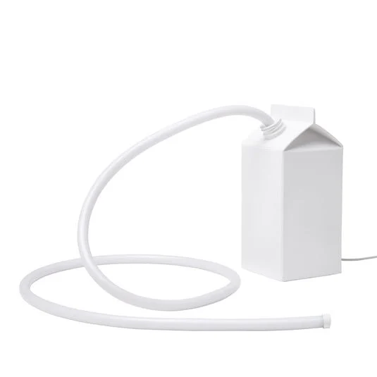 De mesa decorativa LED Daily Glow, cartón de leche