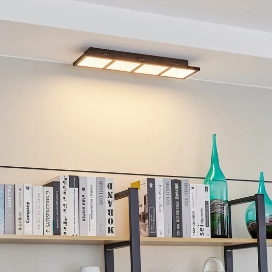 Lindby Raymie plafón LED longitud 56,6 cm RGBW