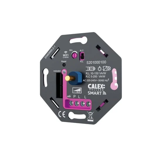 Atenuador LED Calex Smart, montaje empotrado