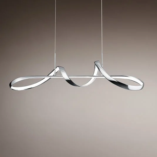 Colgante LED Perugia interruptor atenuación, cromo