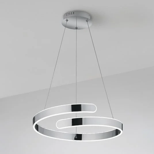 Colgante LED Parma interruptor atenuación, cromo