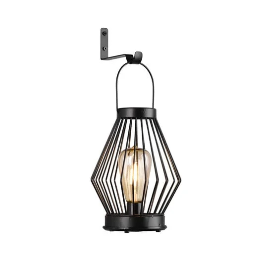 Lámpara LED solar Merida forma de farol, angular