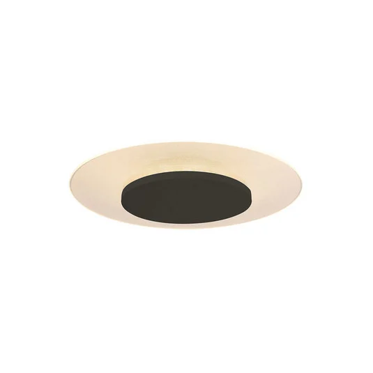 Plafón LED Lido, negro, Ø 28cm