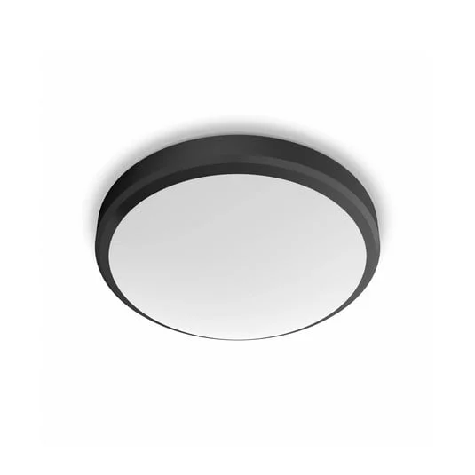Philips Doris Lámpara de techo LED 2700K negro Ø28cm
