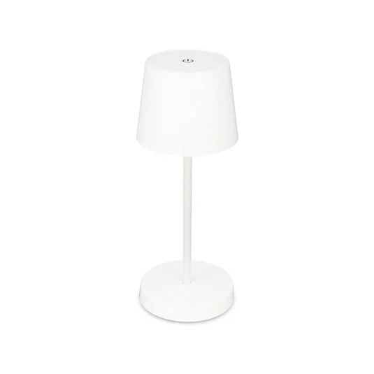 Piha Lámpara de mesa LED con batería recargable, blanca