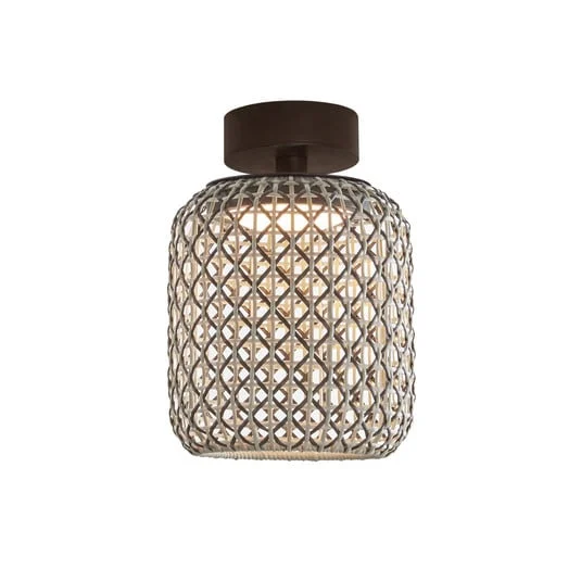 Plafón para exterior Bover Nans PF/21 LED, marrón