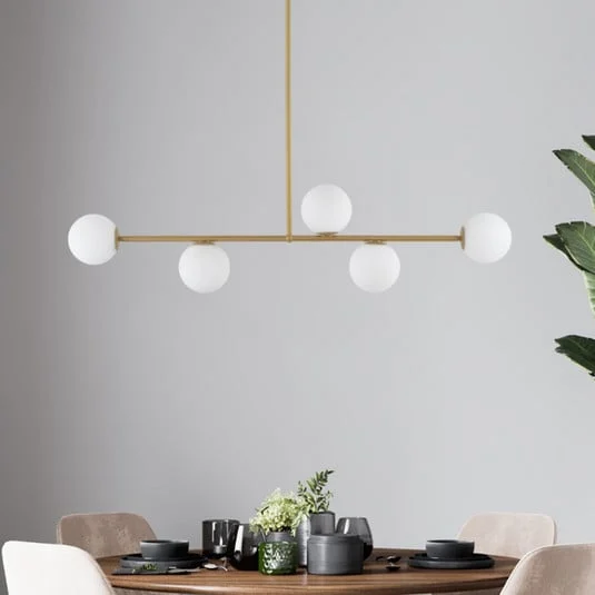 Plafón Gama, 5 luces, dorado