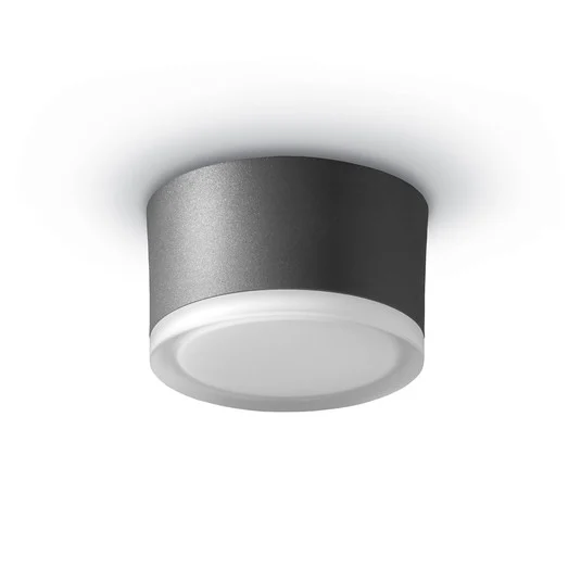 Plafón LED 1420 para exterior, grafito Ø 13 cm