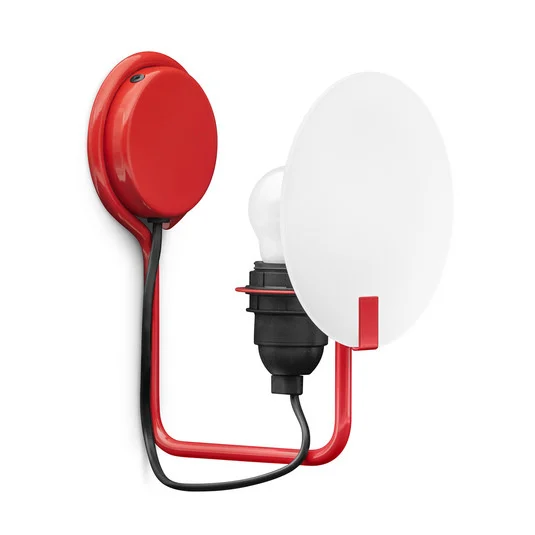 Aplique de pared LED Stilnovo Bugia, 1 luz, rojo