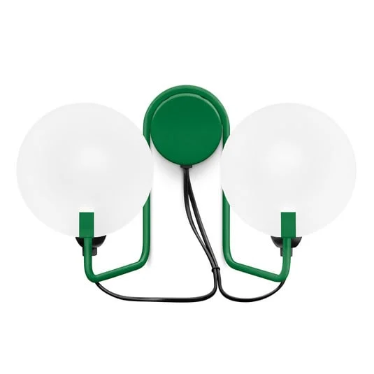 Aplique de pared LED Stilnovo Bugia de 2 luces, verde