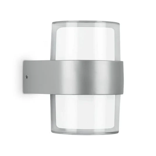 Telefunken Cludu aplique LED de exterior, plata