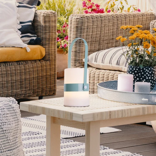Lámpara decorativa Neo para interior batería, mint
