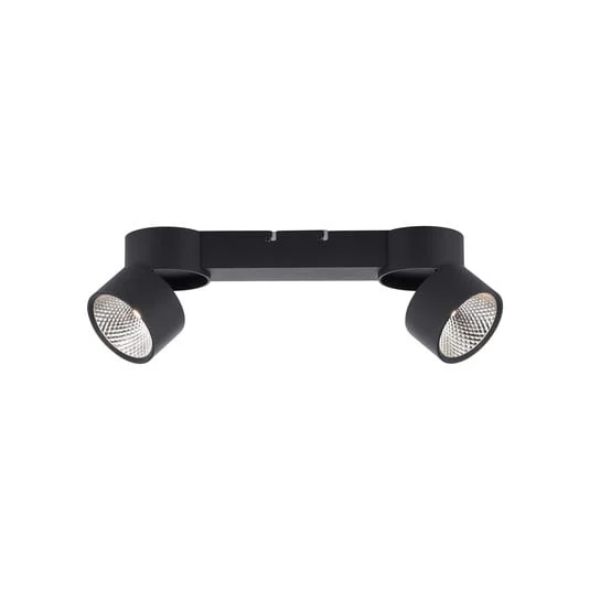 Plafón LED PURE Nola, con 2 luces, negro