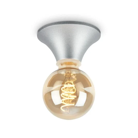 Plafón Tepel para baño IP44 E27 cromado mate