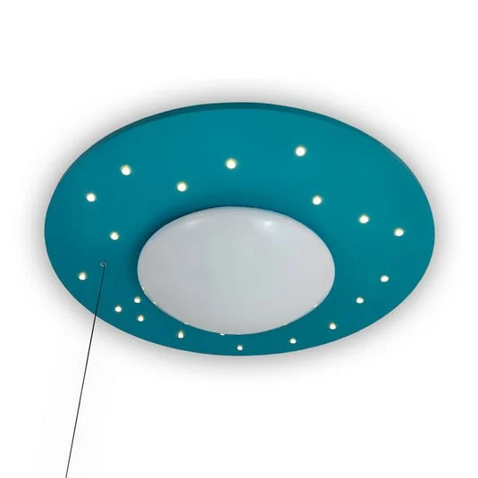 Plafón Starlight con lámpara estrellada, azul