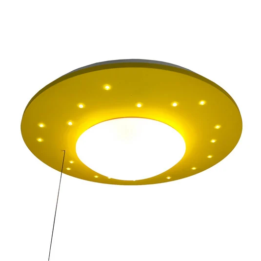 Plafón Starlight con lámpara estrellada, amarillo