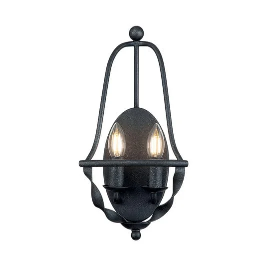 Aplique Bradbury, 2 luces, gris