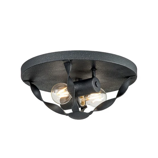 Plafón Bradbury, 2 luces, gris