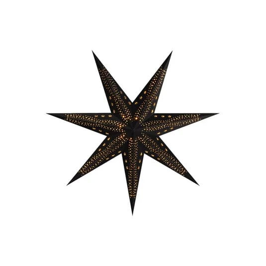 Sterntaler terciopelo Estrella papel Ø 75 cm negro