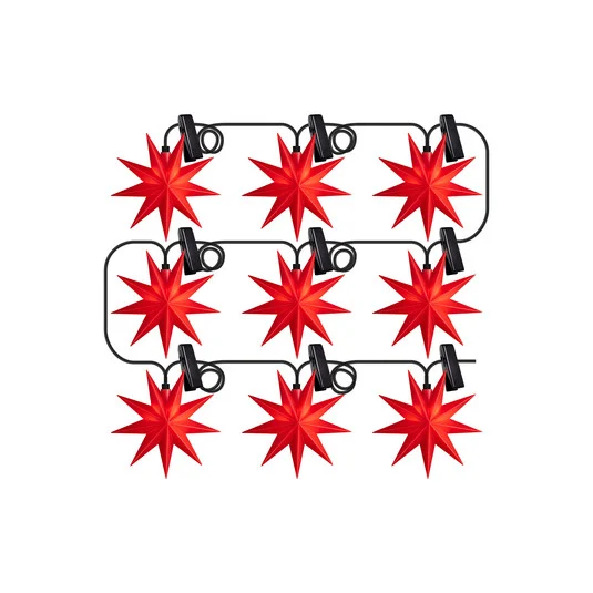 Sterntaler Cadena estrellas LED ventana IP44 rojo
