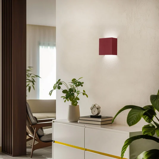 Aplique de pared LED Gianto up/down, rojo