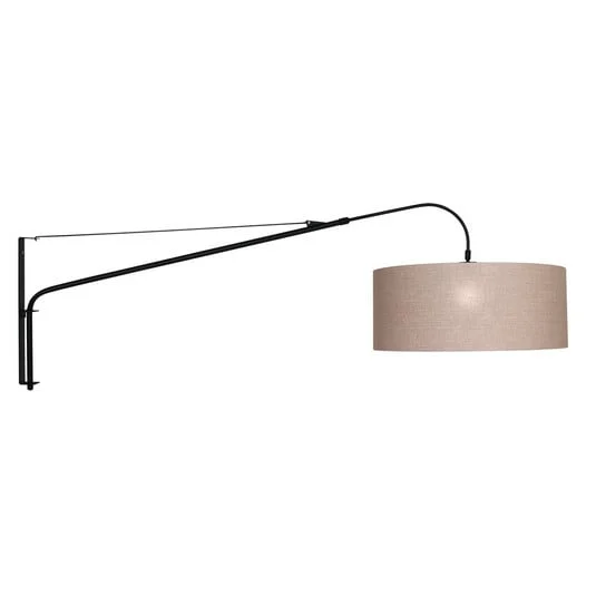 Aplique de pared textil Elegant Classy negro/barro