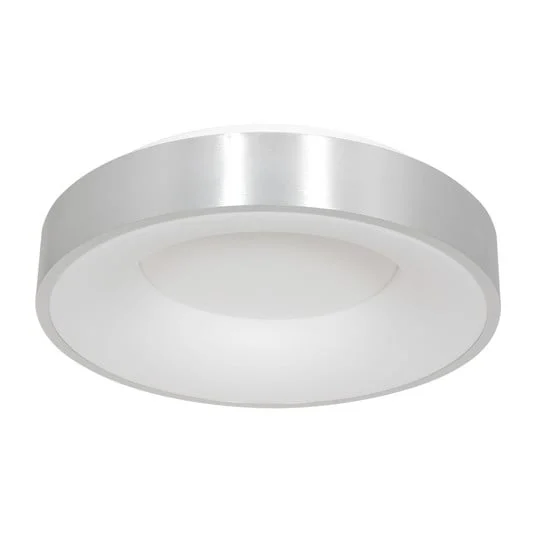 Plafón LED Ringlede, 2.700 K Ø 38 cm plata