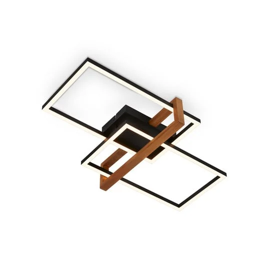Plafón LED 3776015 2 luces con madera