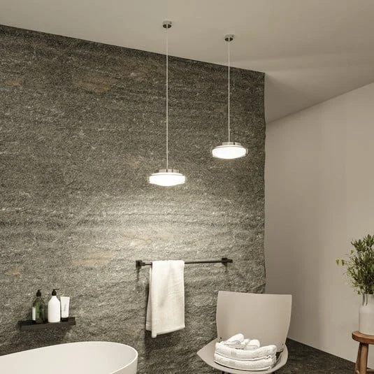 Paulmann Luena colgante LED IP44 cromo Ø25cm