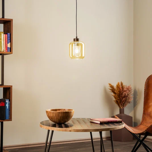 Lámpara colgante Sombra, ámbar, 1 luz