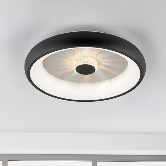 Vertigo Plafón LED, CCT, Ø 46,5 cm, negro