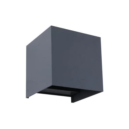 Dara Square LED Smart En el exterior Aplique de Pared Gris - Lindby