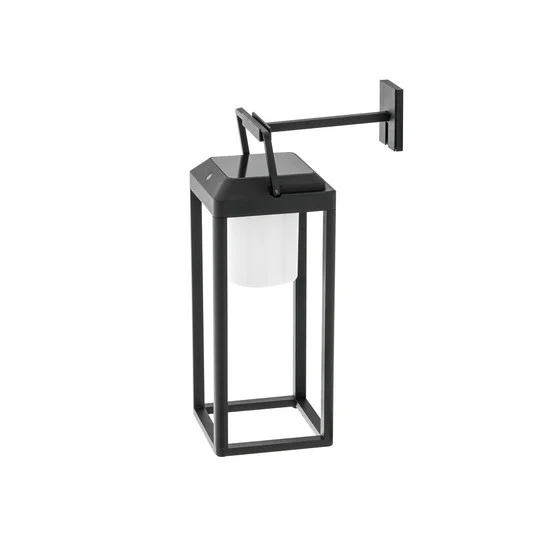 Tilena Square Lámpara de célula solar Negro - Lucande